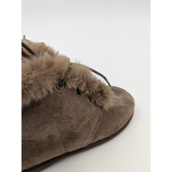 ELEPHANTITO Teddy Bootie with Laces Suede Mink Girls Boots,Little kid size EU26 - Picture 16 of 16